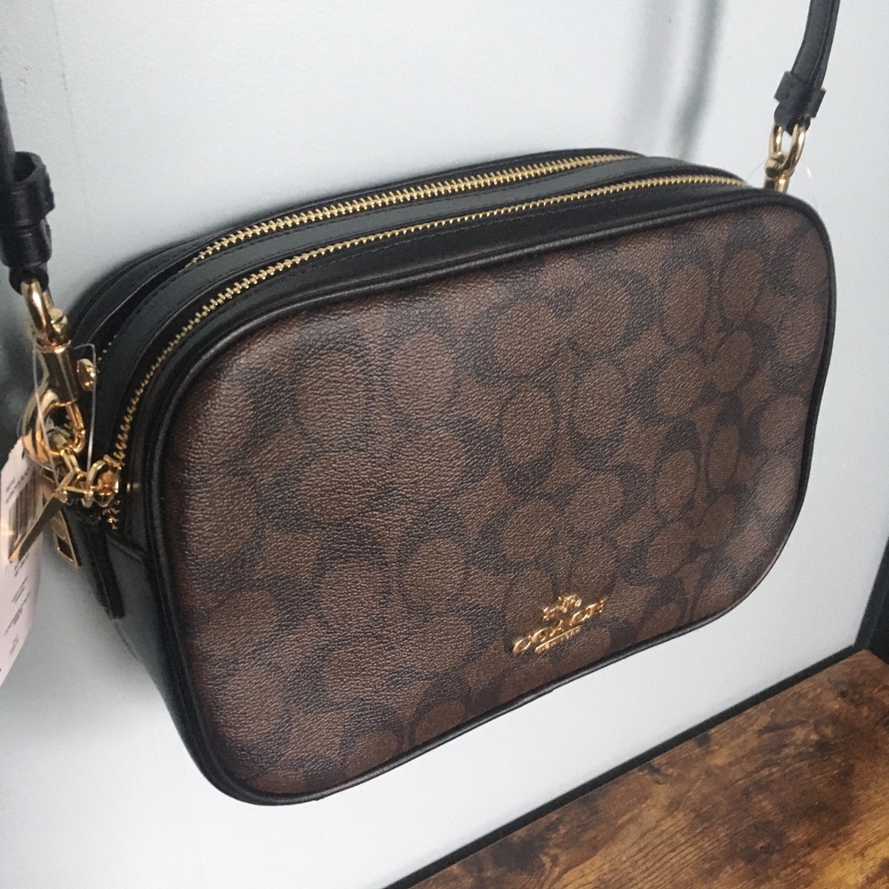 NWT Authentic Coach Signature Canvas Jes Crossbody